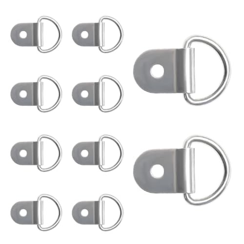 10pcs small steel ring tie - steel, d-ring